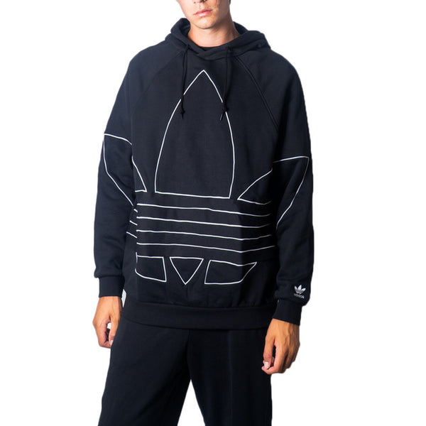 Adidas Men Big Trefoil Outline Hoodie