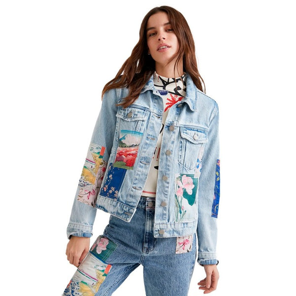 Desigual Women Denim Floral Jacket